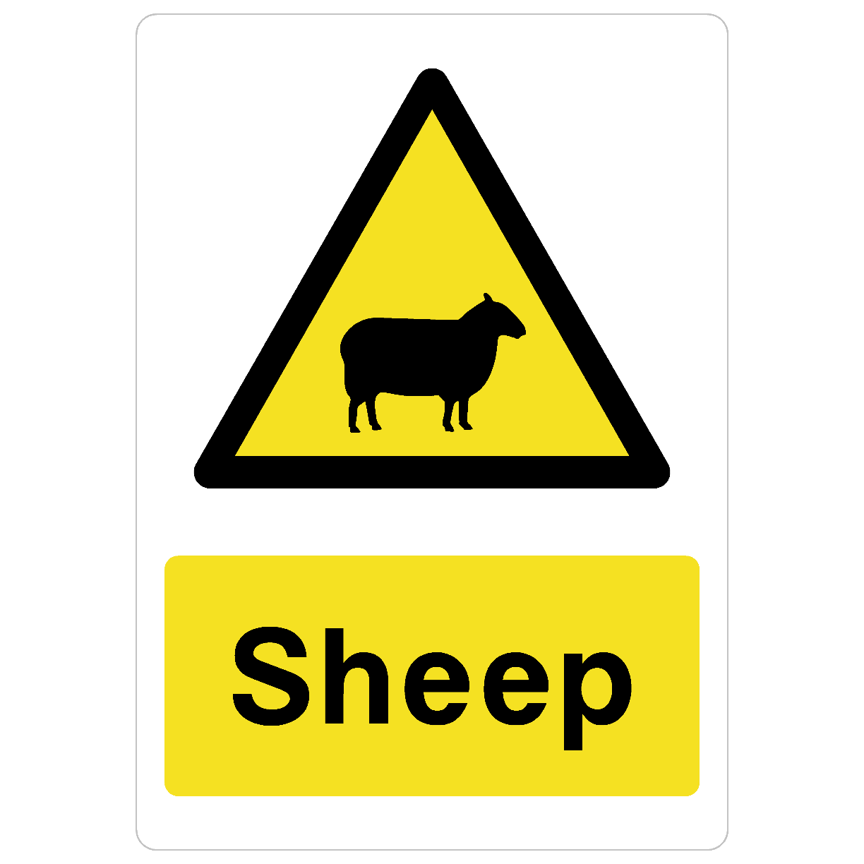 Sheep Warning Sign