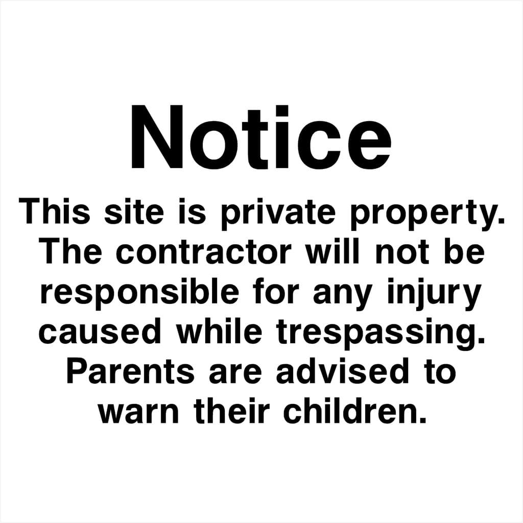 Site Is Private Property Sign