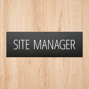 Site Manager Sign Midnight Black Landscape