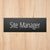 Site Manager Sign Midnight Black Landscape