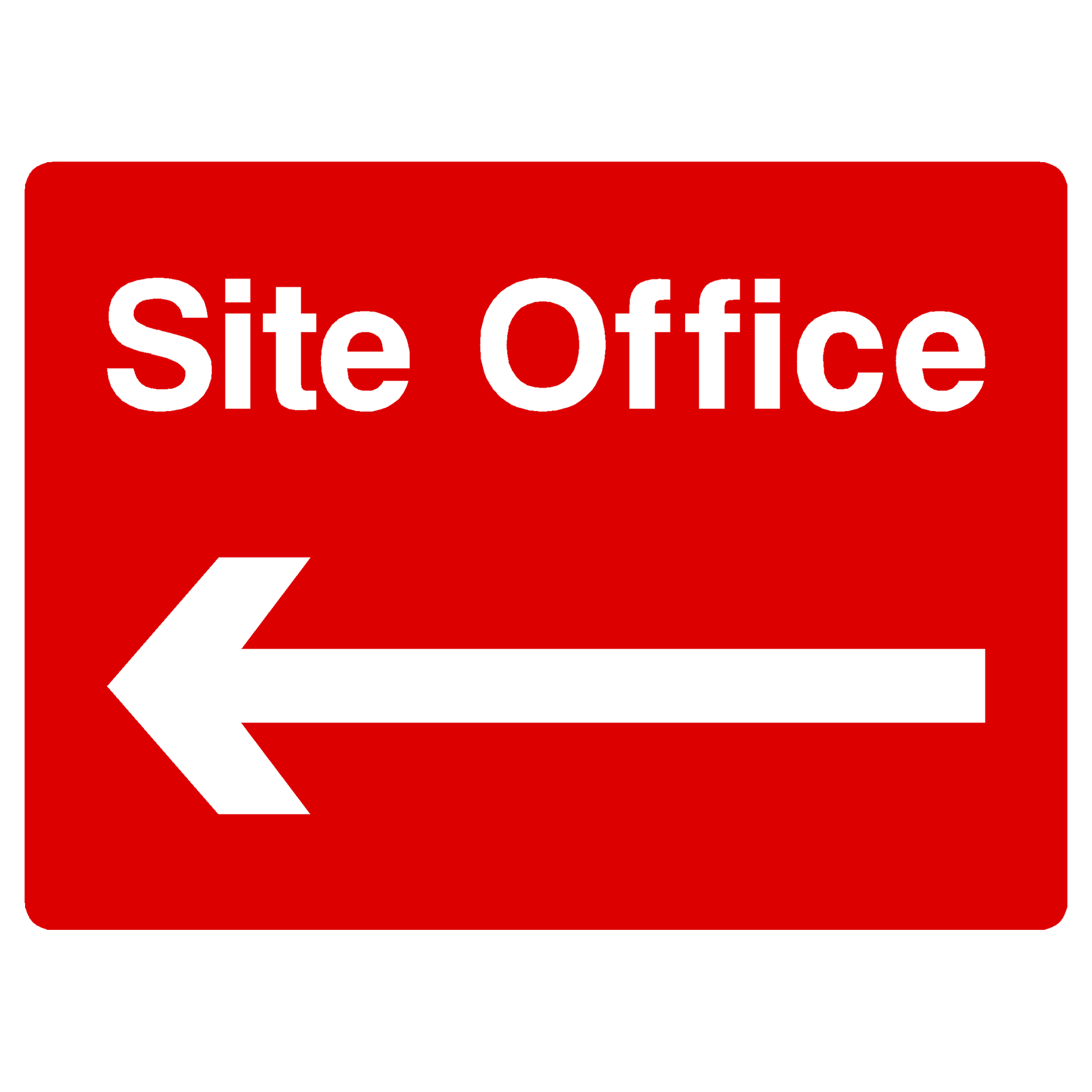 Site Office Sign Arrow Left