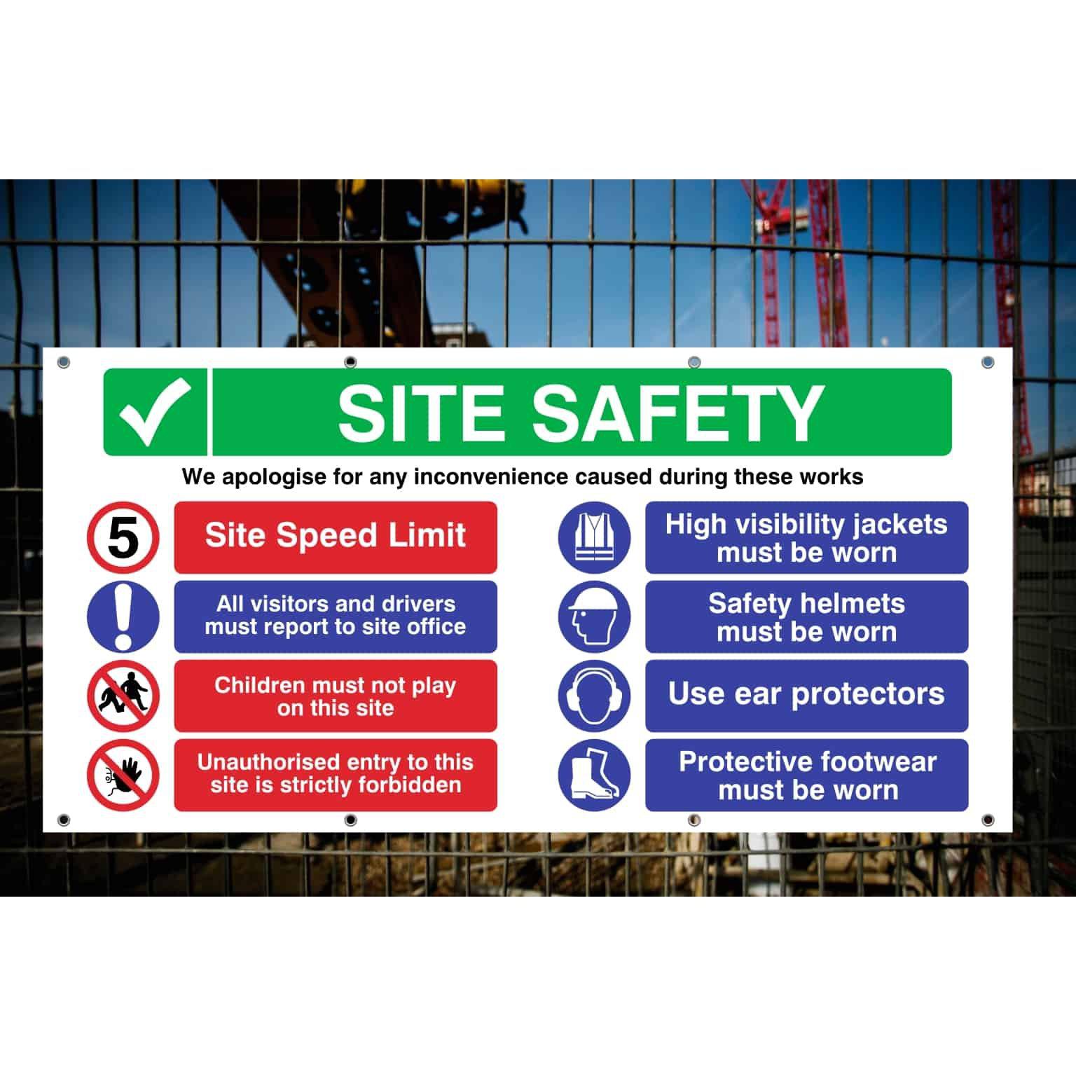 Site Safety Banner | 5 MPH Speed Limit