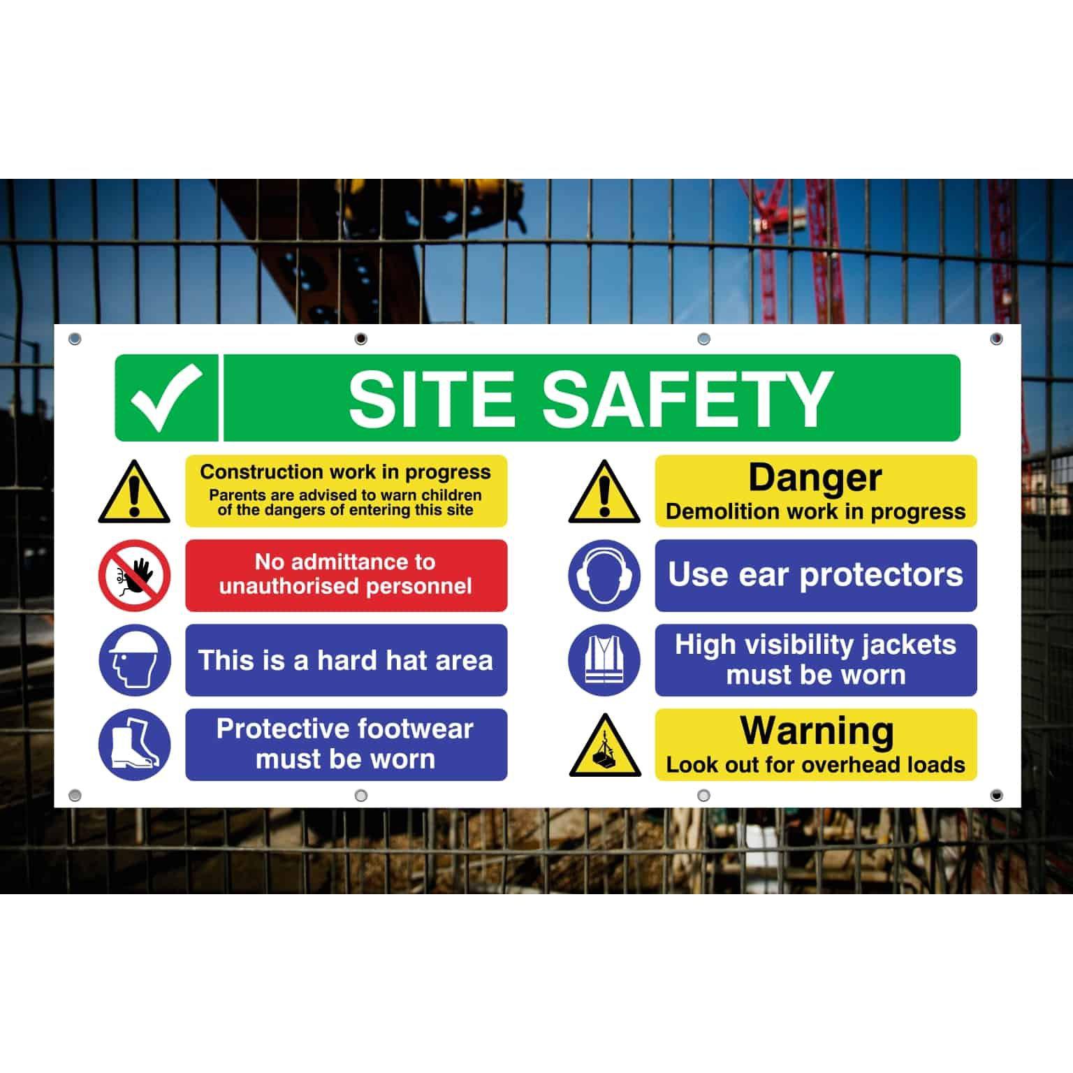 Site Safety Banner | Construction Work