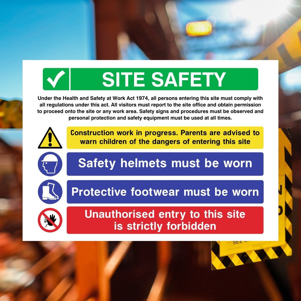 Site Safety Sign Protective Footwear