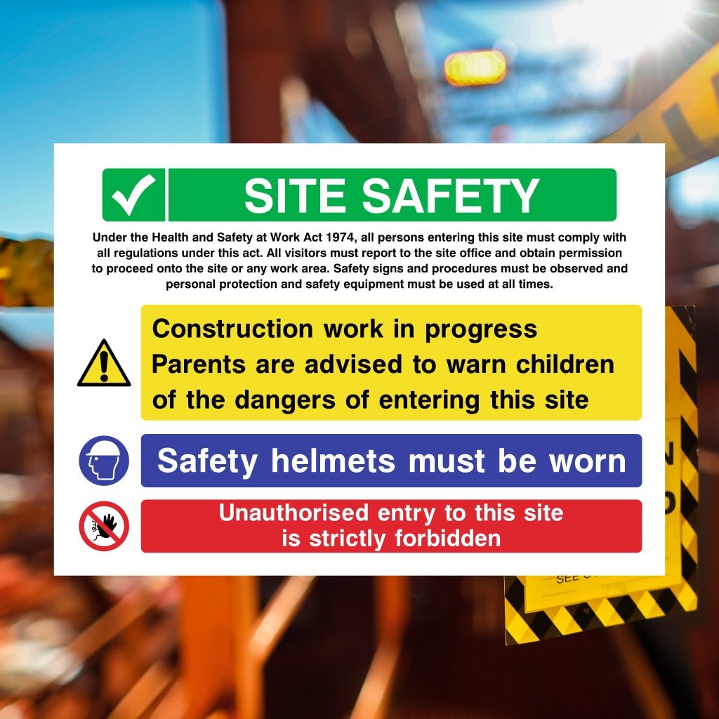 Site Safety Sign Unauthorised Entry