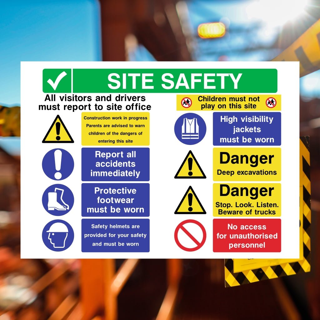 Site Safety Sign Visitors Must Report