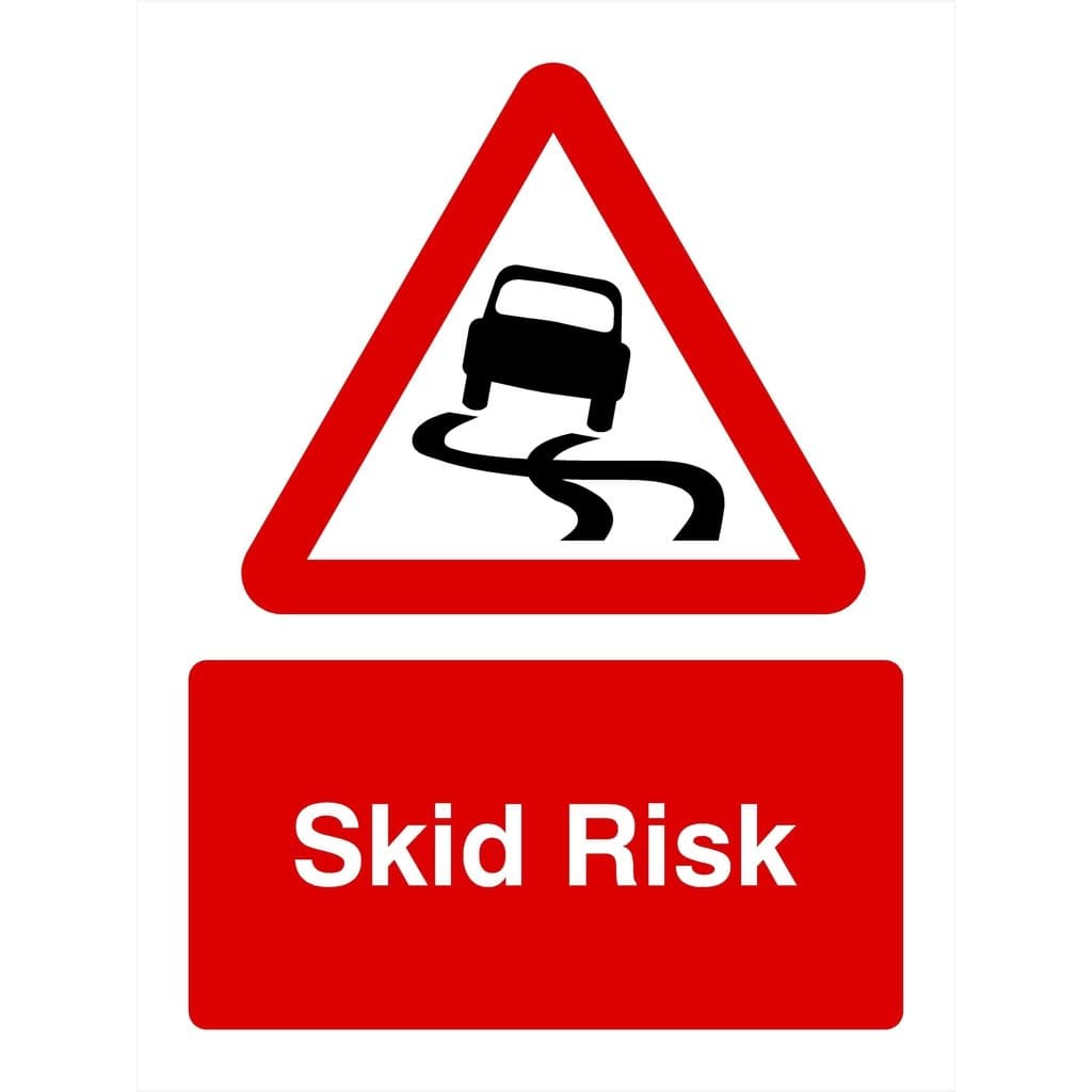 Skid Risk Sign