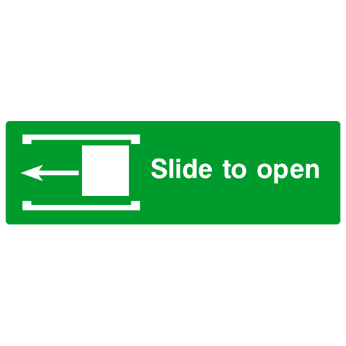 Slide To Open Left Sign