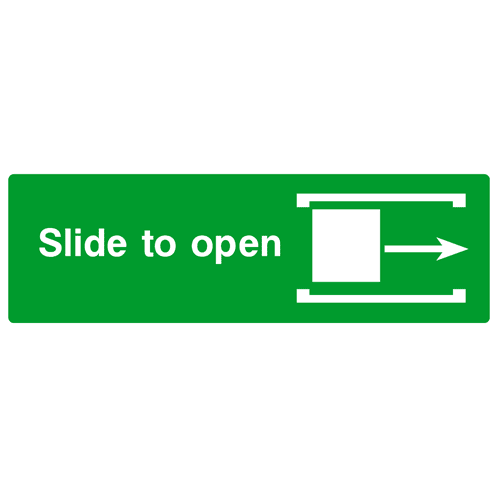 Slide To Open Right Sign