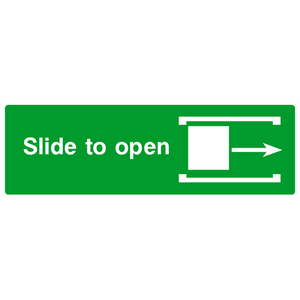 Slide To Open Right Sign