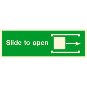 Slide To Open Right Sign