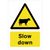 Slow Down Cattle Sign