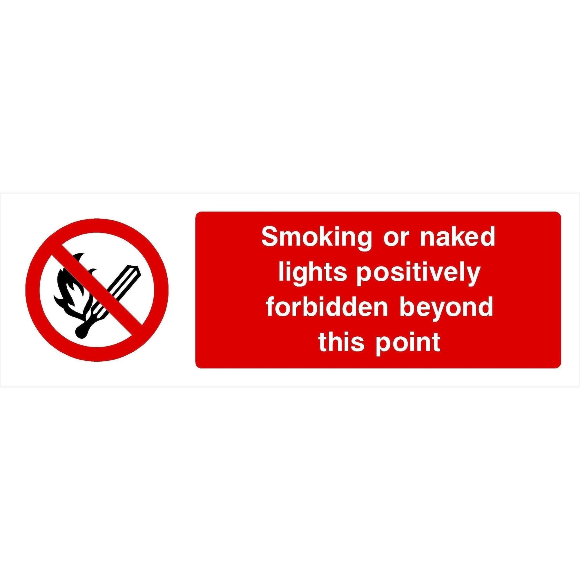 Smoking Or Naked Lights Forbidden Sign