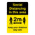 Social Distancing In Area Keep Your Distance 2 Metre Sign Portrait