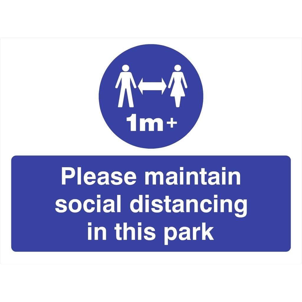 Social Distancing In Park 1M+ Sign