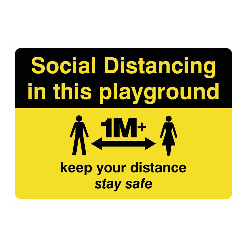 Social Distancing Playground 1 Metre Sign