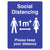 Social Distancing Please Keep Your Distance 1 Metre Sign