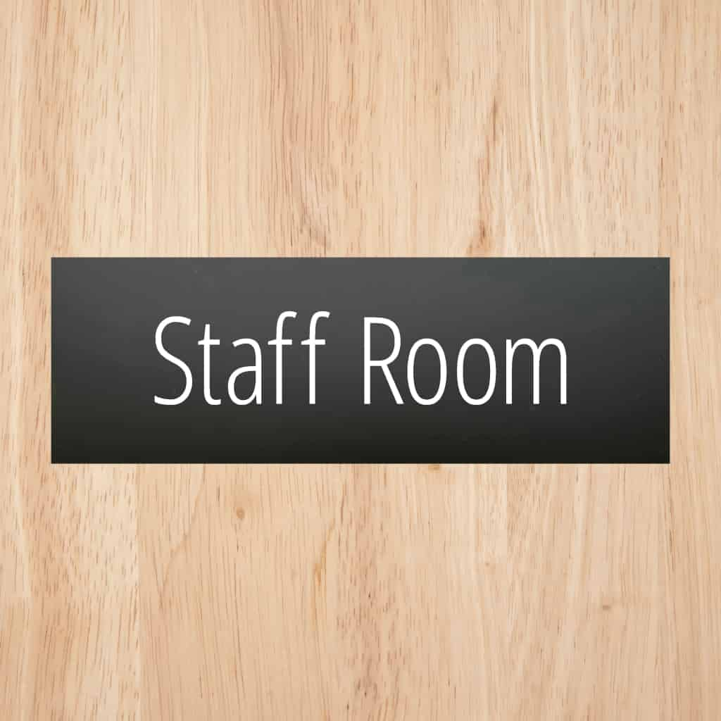 Staff Room Sign Midnight Black Landscape