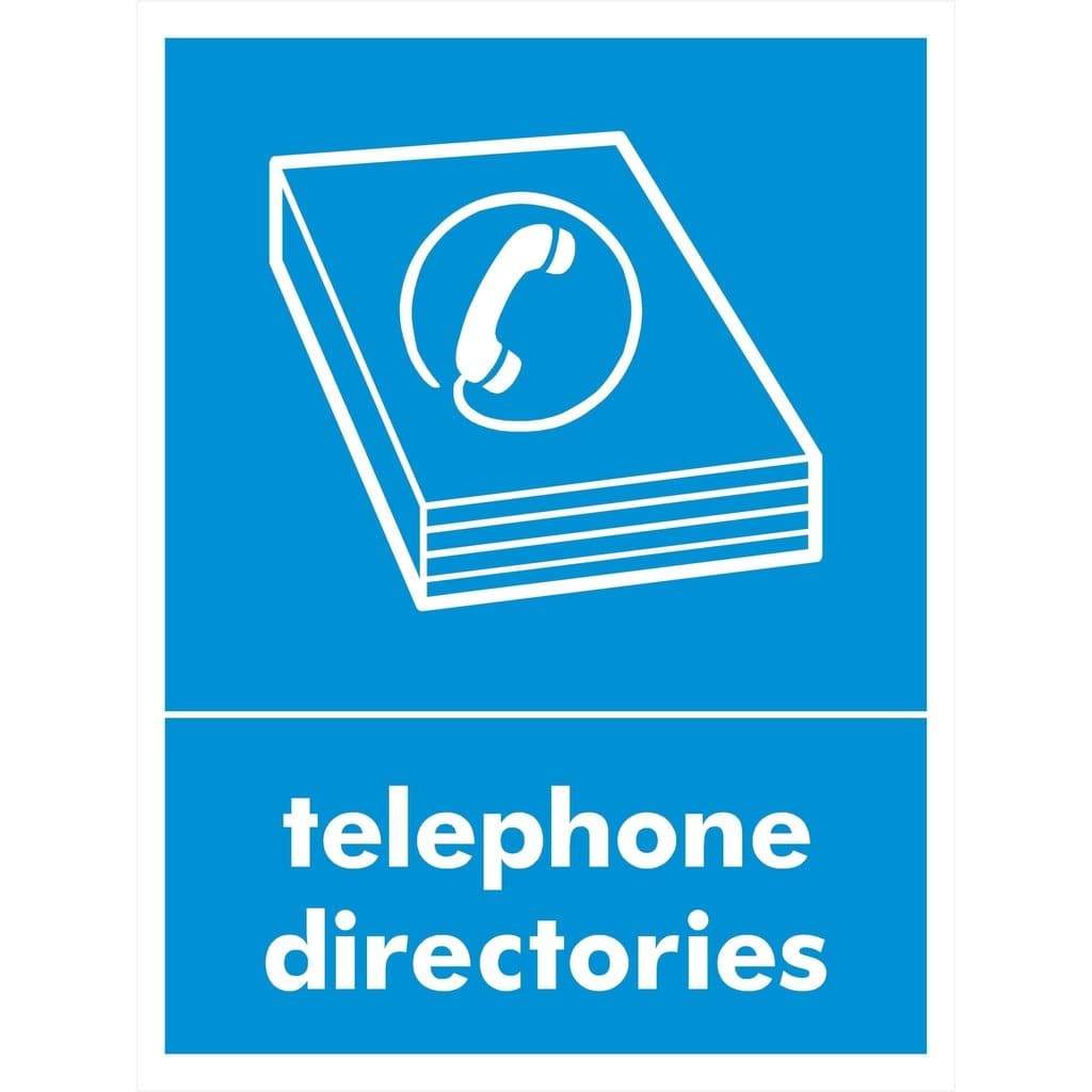 Telephone Directories Recycling Sign