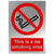 This Is A No Smoking Area Sign in Brushed Silver