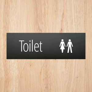 Toilet Sign Midnight Black Landscape