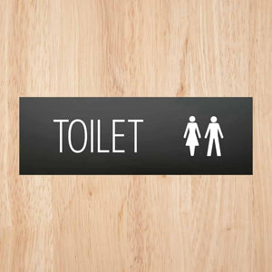 Toilet Sign Midnight Black Landscape