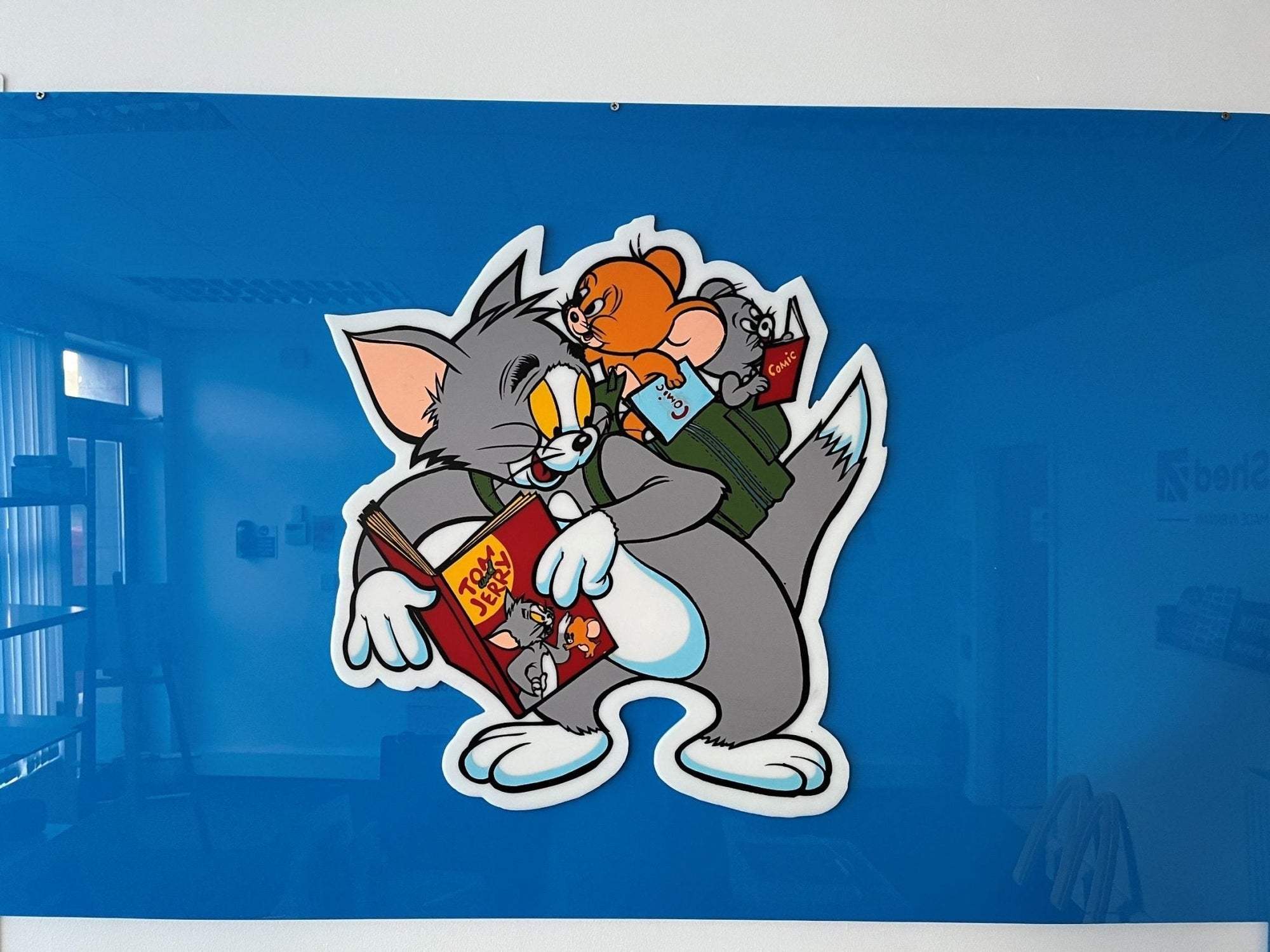 Tom and Jerry Original Warner Bros Perspex Sign Front