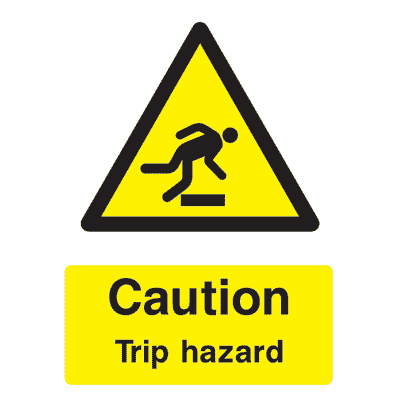 Trip Hazard Sign Portrait