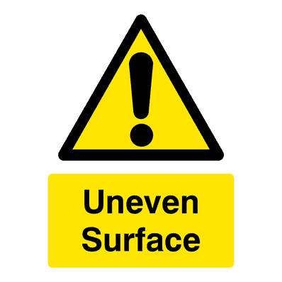 Uneven Surface Sign