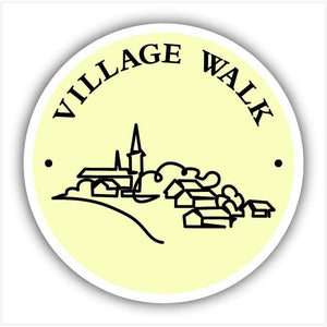 Village Walk Yellow Waymarker sign