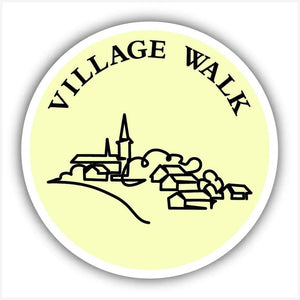 Village Walk Yellow Waymarker sign