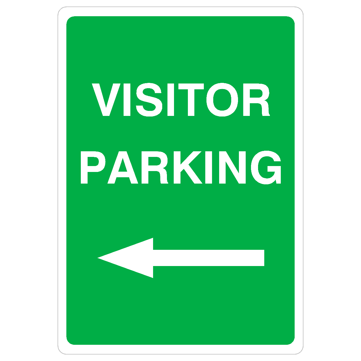 Visitor Parking Sign | Left Arrow