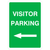 Visitor Parking Sign | Left Arrow