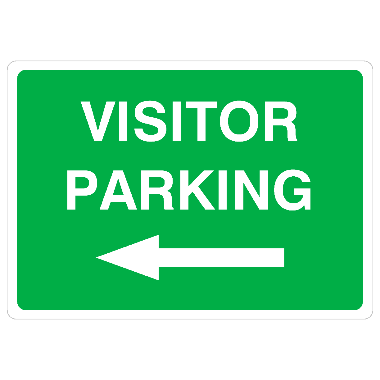 Visitor Parking Sign Left Arrow