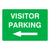 Visitor Parking Sign Left Arrow