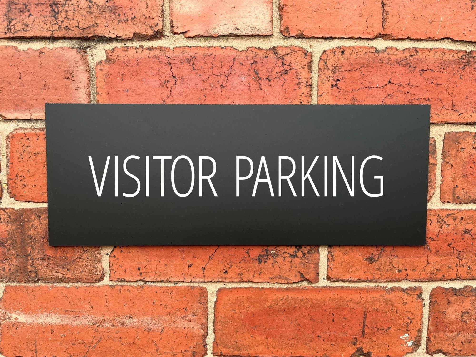 Visitor Parking Sign Midnight Black Landscape