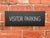 Visitor Parking Sign Midnight Black Landscape