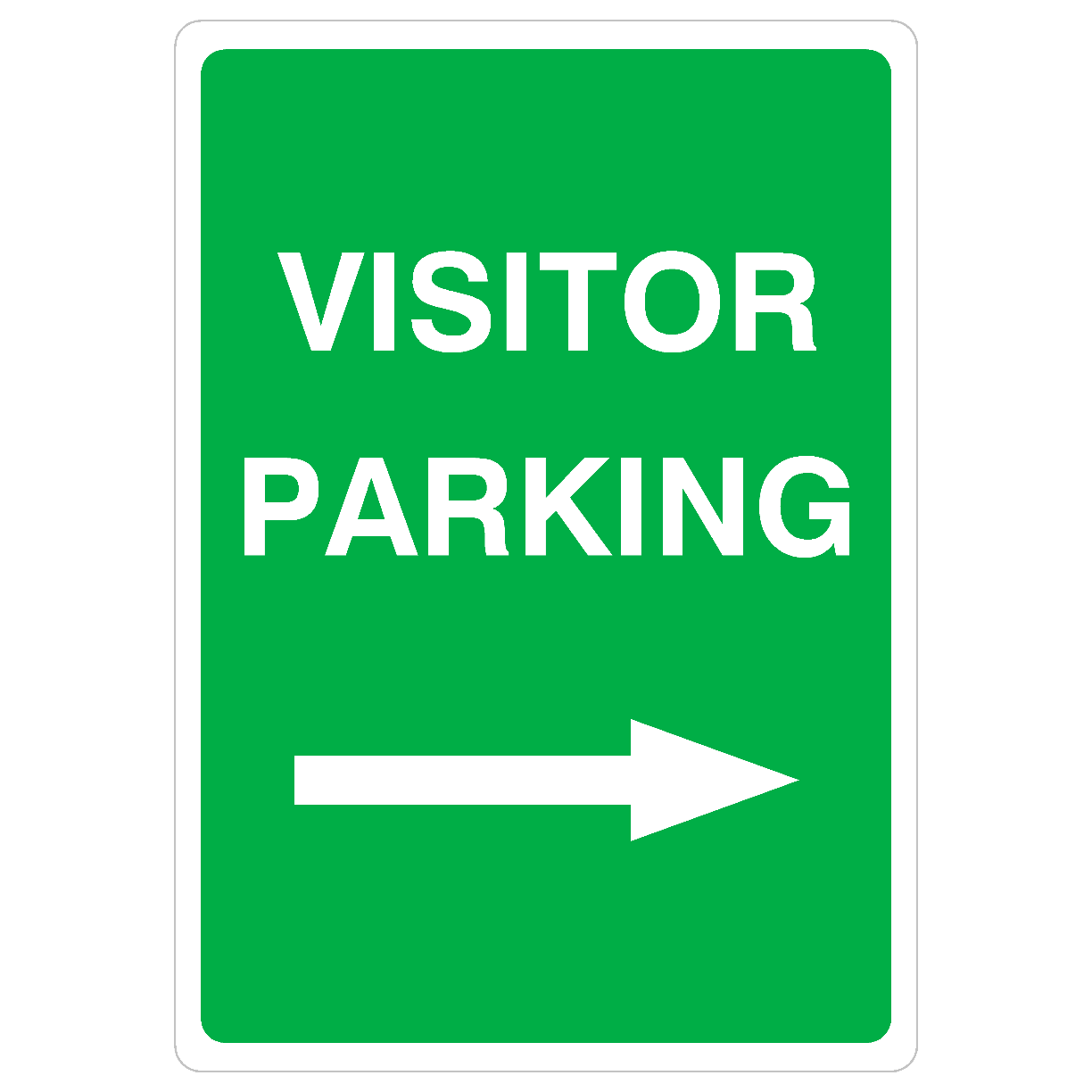 Visitor Parking Sign Right Arrow Portrait