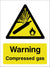 Warning Compressed Gas Sign