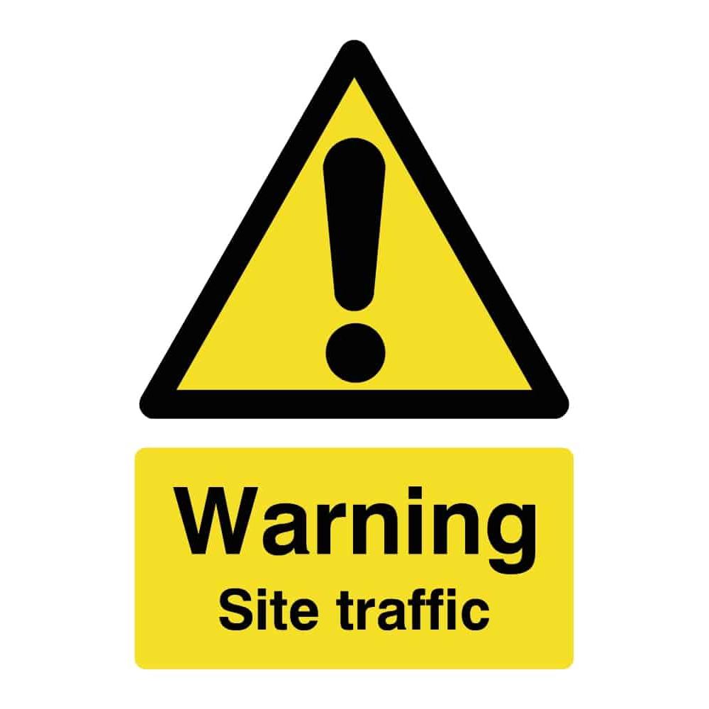 Warning Site Traffic Sign