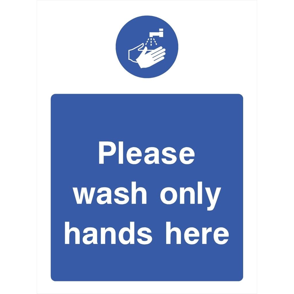 Wash Only Hands Here Sign