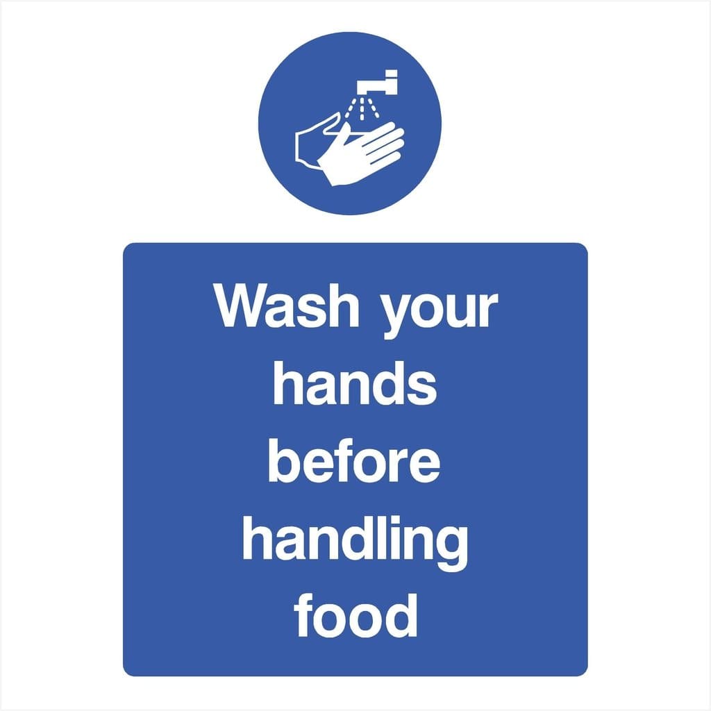 Wash Your Hands Before Handling Food Sign