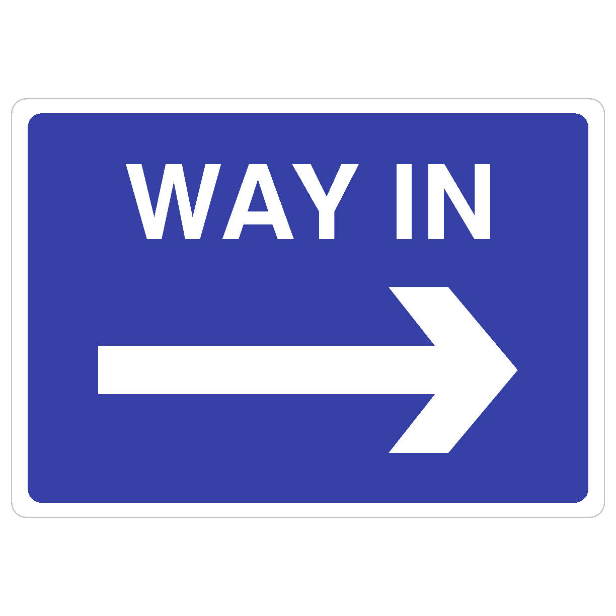 Way In Right Arrow Sign