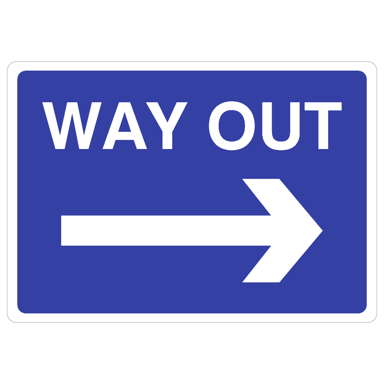 Way Out Right Arrow Sign