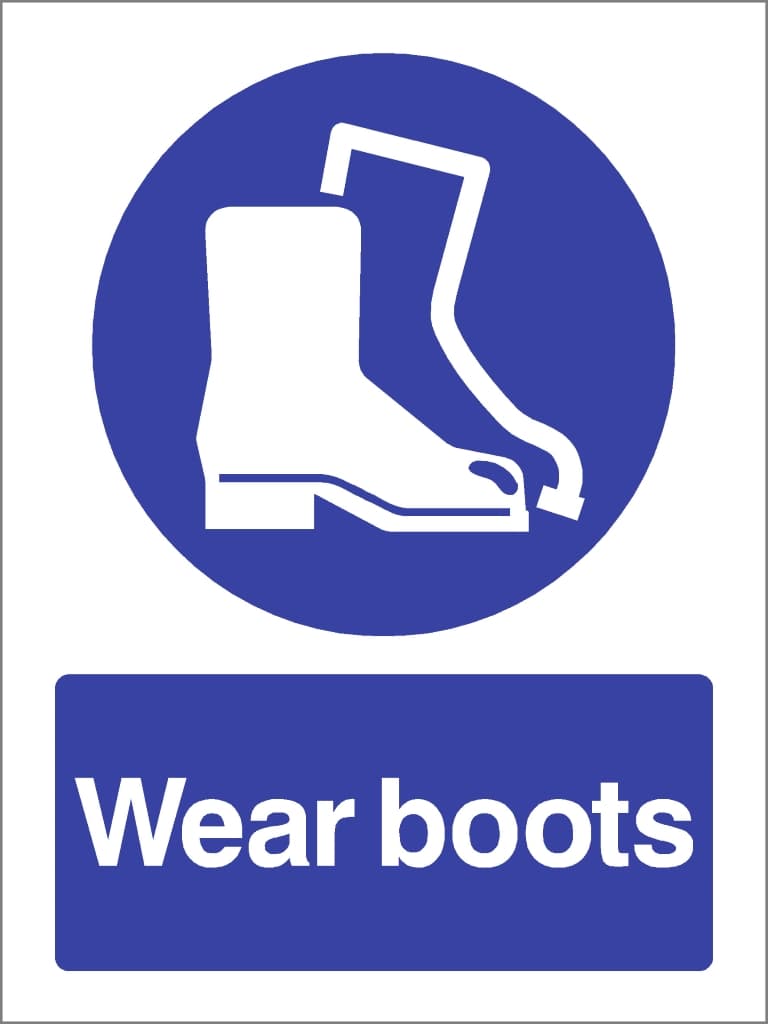 Wear Boots Sign