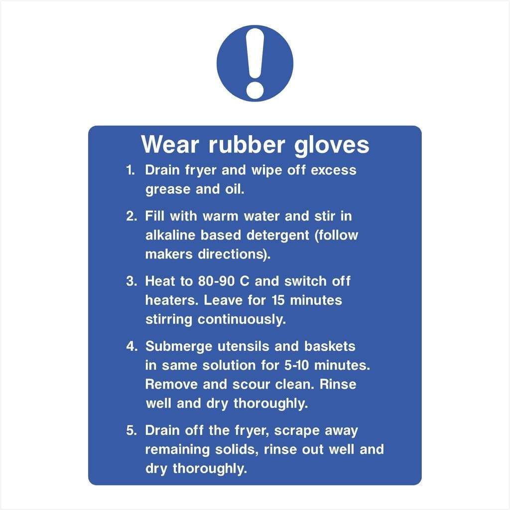 Wear Rubber Gloves Instructions Sign