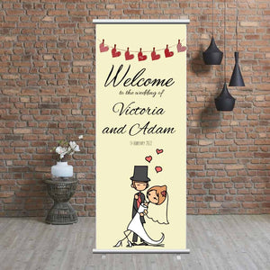 Wedding Pop Up Banner | Wedding Bride And Groom Cream