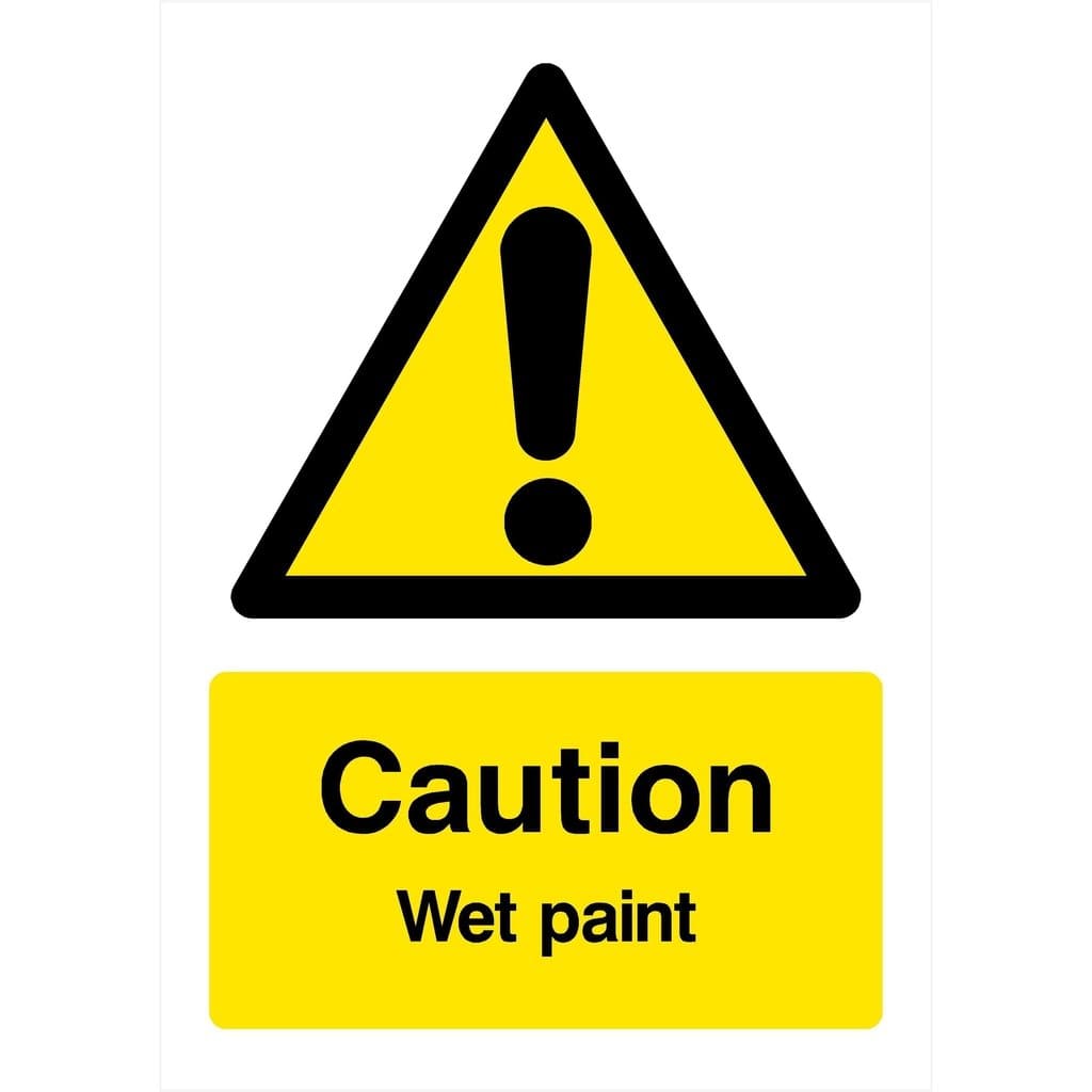 Wet Paint Warning Sign