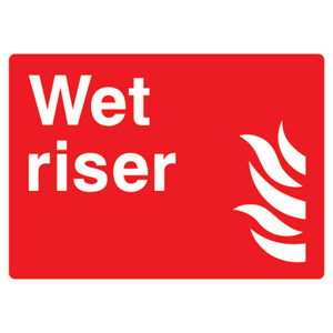 Wet Riser Fire Equipment Sign