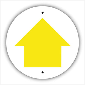 Yellow Arrow Waymarker sign